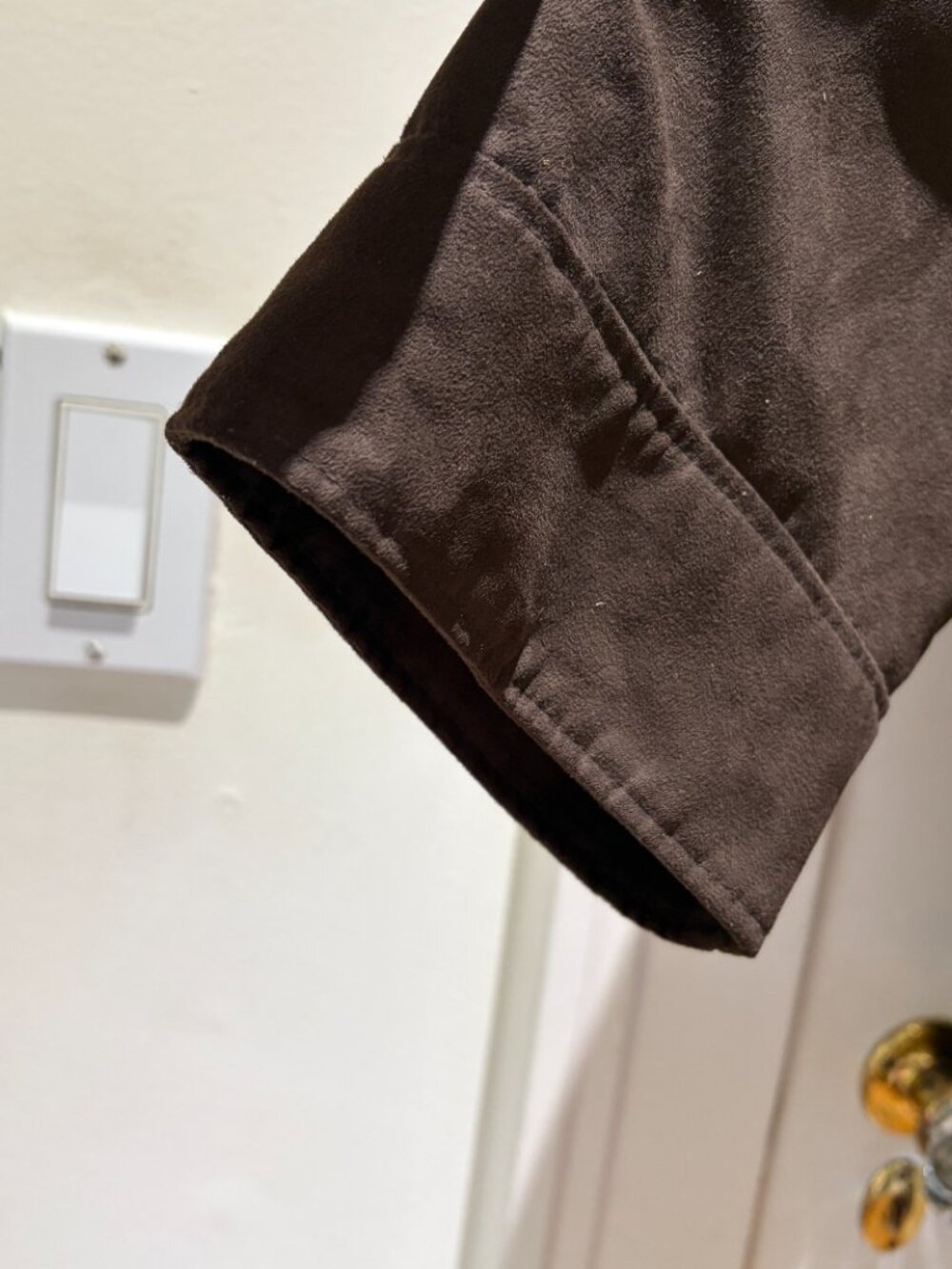 Jos. A. Bank Field Coat Size XL Brown Faux Suede - Picture 9 of 16